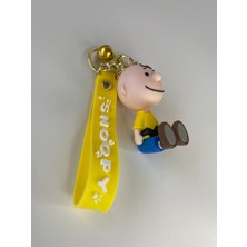 Pink Snoopy Charlie Brown 7 Cm. 3 Boyutlu Anahtarlık