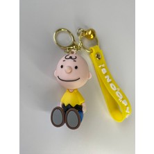 Pink Snoopy Charlie Brown 7 Cm. 3 Boyutlu Anahtarlık