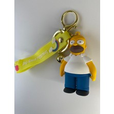 Pink Simpsonlar Homer Simpson 7 cm 3 Boyutlu Anahtarlık