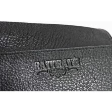 Rattray's Black Knight Tobacco Pouch 1 Siyah Deri Pipo Tütün Kesesi