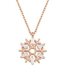 Altın Sepeti Rose Gümüş Trapez Taşlı Kartanesi Kolye