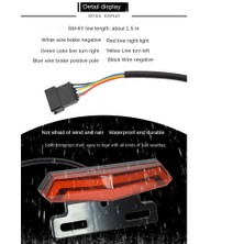 Sagrado Elektrikli Bisiklet Fren Lambası Gece Aydınlatma Uyarı Arka Lambası LED Dönüş Sinyali Sürüş Ekipmanları Sürüş Aksesuarları (Yurt Dışından)