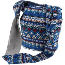 Mirrorr Thai Hobo Omuz Çantası Omuz Çantası Çanta Çanta Mavi 35 x 18 x 32 cm (Yurt Dışından)