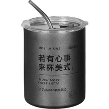 Yesper Kapaklı Termal Kahve Kupaları Sıcak ve Soğuk Içecekler Için Yeniden Kullanılabilir Kahve Fincanları 320ML Koyu Gri (Yurt Dışından)