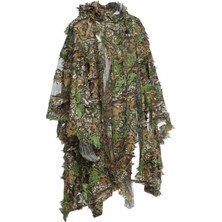 Sagrado Camo 3D Yaprak Pelerin Yowie Ghillie Nefes Açık Panço Tipi Kamuflaj Kuş Gözlemciliği Panço Takım Elbise (Yurt Dışından)