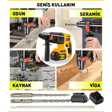 Assur Şarjlı  Çift Akülü Darbeli Kırıcı Delici Hilti Kömürsüz Motor  2-26 mm