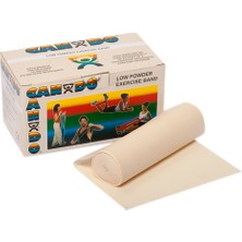 Cando Low Powder Exercise Band Rolls 5,5 Metre Set Ten