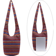 Mirrorr Thai Hobo Çanta Omuz Çantası Çanta Boho Çanta + Bordo Orta (Yurt Dışından)