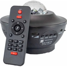 Als Bluetooth  Hoparlör, Işıklı Yıldızlı Galaksi Projeksiyon Cihazı