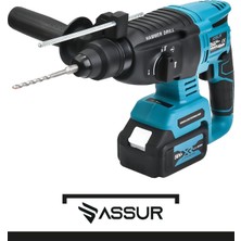 Assur 4'lü Set Şarjlı Delici Kırıcı Hilti 2-26+125MM Şarjlı Taşlama+Şarjlı Somun SÖKME+13MM Darbeli Matkap