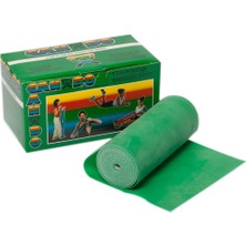 Cando Low Powder Exercise Band Rolls 5,5 Metre Set Yeşil