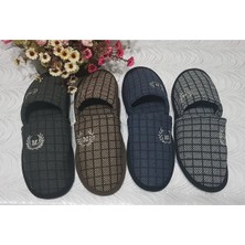 Nisanur Shoes 4'lü Erkek Ev Terliği-Misafir Terliği-Çeyiz Bohça Terliği-Damat Terliği-Balkon Terliği