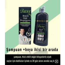 Paxe Black Hair Shampoo Beyaz Kapatıcı Şampuan Siyah Renk 400 ml Büyük Boy