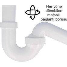 Dallmer koku önleyici evye sifonu 100/0, 1 1/4'', DN40, süzgeçsiz, koku yapmaz, kolay uygulanır, her yöne dönebilen mafsallı 40'lık çıkış borulu