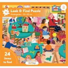 Moritoys Look & Find Puzzle: Kindergarten - 36 Parçalı Yapboz ve Gözlem Oyunu