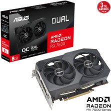 Asus DUAL-RX7600-O8G-V2 8gb Gddr6 HDMI Dp 128BIT