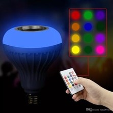 YKL Akıllı Rgb Bluetooth Hoparlör LED Ampul (Müzik Çalma Dim Uzaktan Kumandalı)