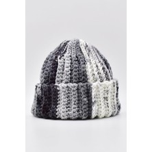 Külah Kadın El Örgüsü Alpaca Yün Docker Bere Kısa Skullcap