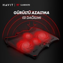 Havit Gamenote F2081 Cooling Pad Rgb Gaming Laptop Soğutucu - Ayarlanabilir 2 Büyük Fan 2000RPM