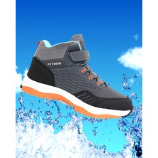 Kidessa 1767 Anatomik Tabanlı Bantlı Çocuk Trekking Spor Bot - NKT01767-GRI-33