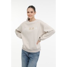 Lumberjack Wl Este-B 16ES400 3pr Bej Kadın Sweatshirt