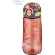 Vagonlife Tkk 400 ml Rahat Içim(Pipetsiz) Bpa Içermeyen Taşıma Askılı Tritan Su Matarası FFTKK1005-400ML