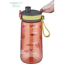 Vagonlife Tkk 400 ml Rahat Içim(Pipetsiz) Bpa Içermeyen Taşıma Askılı Tritan Su Matarası FFTKK1005-400ML