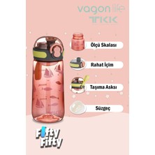 Vagonlife Tkk 400 ml Rahat Içim(Pipetsiz) Bpa Içermeyen Taşıma Askılı Tritan Su Matarası FFTKK1005-400ML