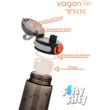Vagonlife Tkk 400 ml Rahat Içim(Pipetsiz) Bpa Içermeyen Taşıma Askılı Tritan Su Matarası FFTKK1005-400ML