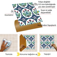 Tink Kendinden Yapışkanlı Metraj Çini Desenli Pvc Karo 30X30 cm (11 Adet) 1m2