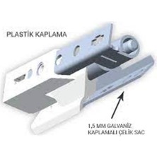 DURA 90 mm Pvc Pimapen Kapı Menteşeşi 10 Adet