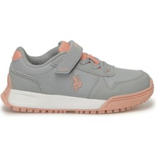 U.S. Polo Assn. Gwen Pu Jr 3pr Grı Kız Çocuk Koşu Ayakkabısı