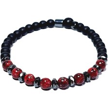 Janti JTAW24DOB1352 Janti Bileklik Ceyt Onyx Hematit Doğaltaş 8 mm