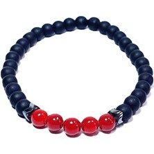 Janti JTAW24DOB1350 Janti Bileklik Ceyt Onyx Hematit Doğaltaş 6 mm