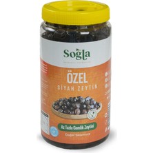 Soğla Bereketli Topraklar Doğal Özel Gemlik Az Tuzlu Siyah Zeytini 261-290 Kalibre 1000 gr