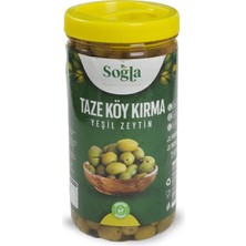 Soğla Bereketli Topraklar Doğal Taze Köy Kırma Yeşil Zeytin 560 gr