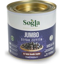 Soğla Bereketli Topraklar Doğal Jumbo 351-380 Kalibre Siyah Zeytin 2000 gr