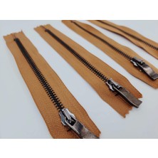 Hatce Camel Renk Metal Dişli Fermuar 4'lü 14CM - 16CM
