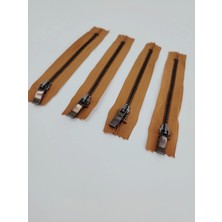 Hatce Camel Renk Metal Dişli Fermuar 4'lü 14CM - 16CM