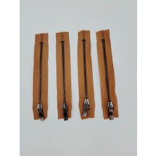 Hatce Camel Renk Metal Dişli Fermuar 4'lü 14CM - 16CM