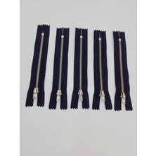Hatce Siyah Metal Fermuar 12 cm - Paket Içeriği 5'li Tp1