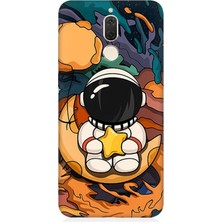 Karizma Tablo Huawei Mate 10 Lite Uyumlu Silikon Kılıf Astranot Ay ve Yıldız