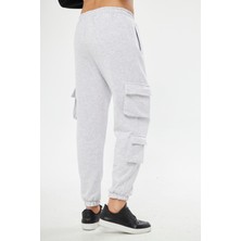 giyadda  Gri Jogger Kargo Cepli Pantolon - Eşofman Altı