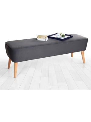 Lorence Home Dunel Bench Puf Gri