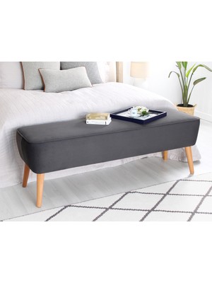 Lorence Home Dunel Bench Puf Gri