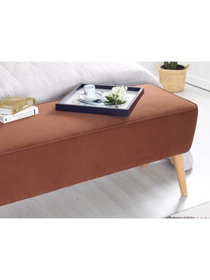 Lorence Home Dunel Bench Puf Kiremit