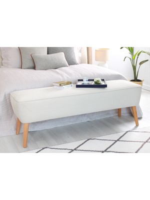 Lorence Home Dunel Bench Puf Krem