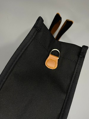 Altunay Siyah Kanvas Cepli Tote Bag Omuz Çantası