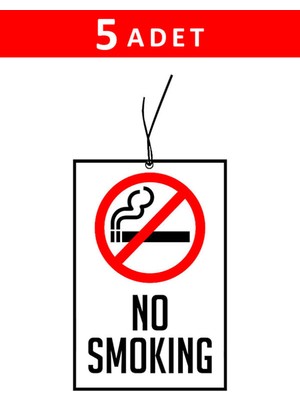 odaburada 5 Adet No Smoking Tasarımlı Araba Kokusu, Oto Araç Kokusu