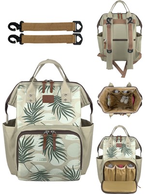 Stylo Paris Anne İçin Bebek Bakım Sırt Çantası - 42x28x16 cm, %100 Polyester, Suya Dayanıklı ve Termal Bölmeli